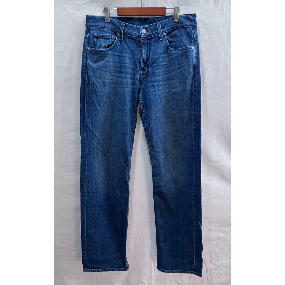 Lot of 3 7 FOR ALL MANKIND Men's Straight Leg Denim Jeans Size 32x33 Medium Wash